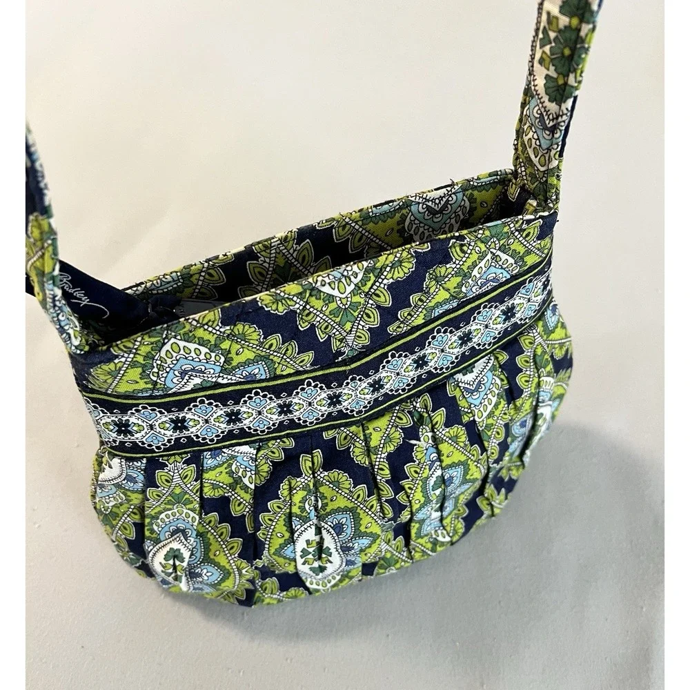 Vera Bradley Hannah‎ Purse Hand Bag Cambridge Pattern Blue Green Paisley Quilted